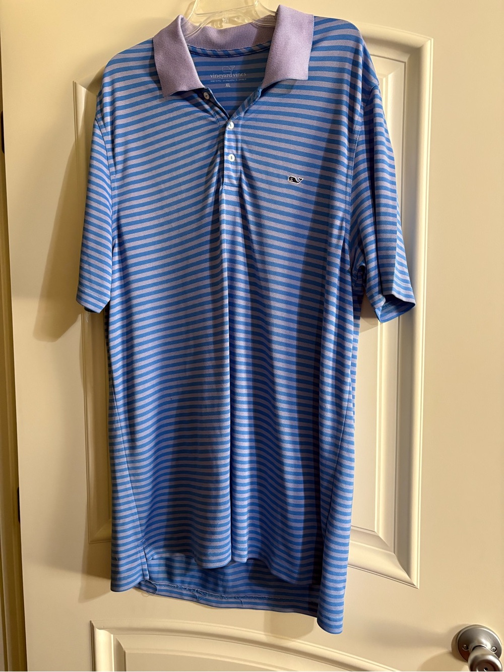 Vineyard Vines Men's Blue Striped Polo Shirt